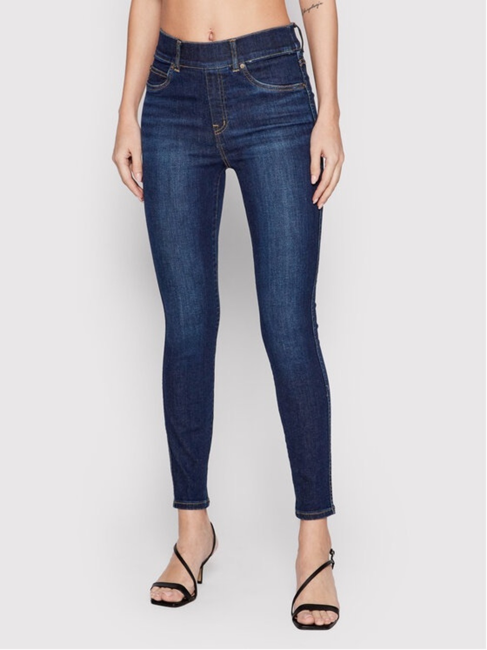 Spanx Smoothing Ankle Skinny Jeans Women’s Size 2X Pull On Slimming Stretch